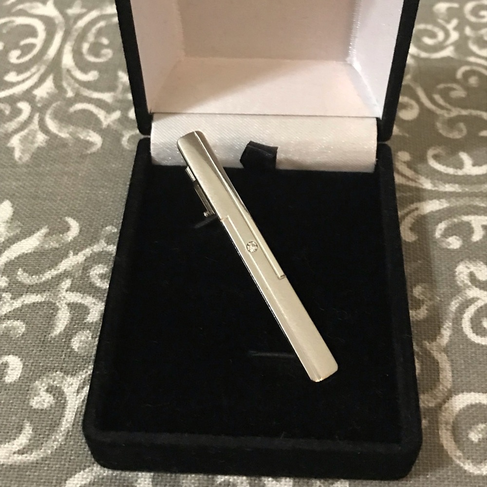 NIB! Tie Clip with Crystal